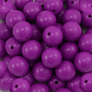 DQ Abalorios acrílicos 14 mm Púrpua magenta