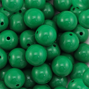 DQ Abalorios acrílicos 16 mm Verde oscuro