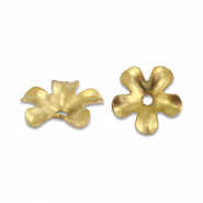 Fornituras Acero Inox tapones de cuentas flor Dorado