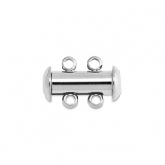 Fornituras Acero Inox cierre de collar múltiple magnético Plateado