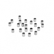 Abalorios Acero Inox tubo 3mm Plateado