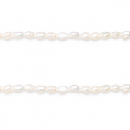 BQ Perlas de agua dulce nugget  6x4mm Blanco natural