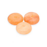 Piedras Naturales abalorios Cuarzo rondeles Naranja