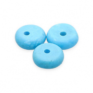 Piedras Naturales abalorios Magnesita rondeles Azul