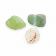 Piedras Naturales abalorios &Aacute;gata Verde multicolor