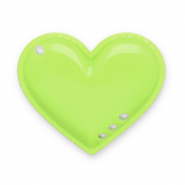 Colgantes llamativos coraz&oacute;n Verde lima