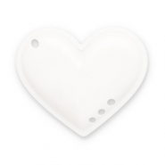 Colgantes llamativos coraz&oacute;n Blanco