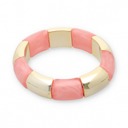 Pulseras de resina Dorado-rosa