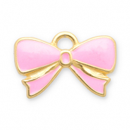 Colgantes Acero Inox lazo Dorado-rosa