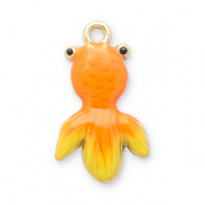 Colgantes Acero Inox pez Dorado-naranja-amarillo