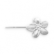 Accesorios para el pelo pasador para pelo flor Plateado