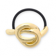 Accesorios para el pelo Coleteros para pelo con met&aacute;lico nudo Dorado-negro