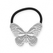 Accesorios para el pelo Coleteros para pelo con met&aacute;lico mariposa Plateado-negro