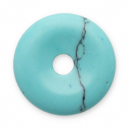 Colgantes de piedra natural Turquesa dona 16mm Turquesa