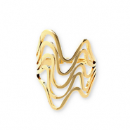 Anillos Acero Inox ondulado Dorado