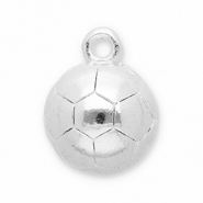 Colgantes met&aacute;licos DQ f&uacute;tbol Plateado vieja (sin n&iacute;quel)