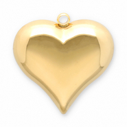 Colgantes Acero Inox coraz&oacute;n Dorado