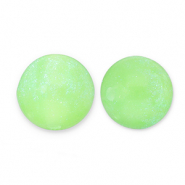Abalorios acr&iacute;licos con glitter 6 mm Verde claro-turquesa