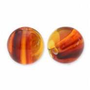 Abalorios de resina 14mm Marr&oacute;n topacio