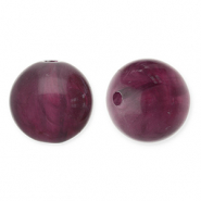 Abalorios acr&iacute;licos 12 mm redondos Berenjena 