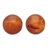 Abalorios acr&iacute;licos 12 mm redondos Marr&oacute;n naranja