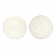 Abalorios acr&iacute;licos 12 mm redondos Blancuzco-blanco