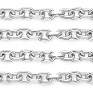 Fornituras aluminio cadena jasseron anclaje Plateado