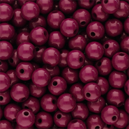 Abalorios acr&iacute;licos 6 mm brillante Marr&oacute;n borgo&ntilde;a