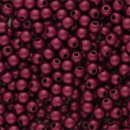 Abalorios acr&iacute;licos 4 mm brillante Marr&oacute;n borgo&ntilde;a