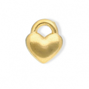 Colgantes Acero Inox coraz&oacute;n Dorado
