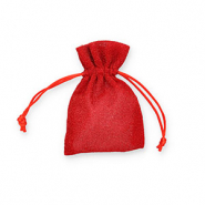 Bolso de joyería con glitter Rojo