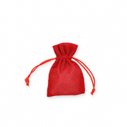 Bolso de joyería con glitter Rojo