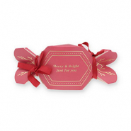 BY31® Cajitas de joyería (regalo) caramelo "Merry & Bright" Rojo-dorado