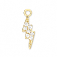Metal TQ lat&oacute;n colgante rel&aacute;mpago Dorado-transparente