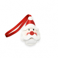 Colgantes trendy pap&aacute; noel Blanco-blancuzco-rojo-negro