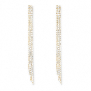 Pendiente de lat&oacute;n Eco-brass&reg; con strass Dorado-cristal