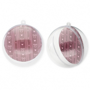 Adorno transparente bola Transparente-vino tinto frutos rojos-rosa claro