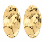 Pendientes Acero Inox óvalo Dorado