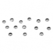 Abalorios de acero inox 2mm Plateado