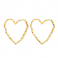 Pendientes Acero Inox corazón Dorado