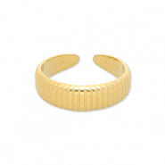 Anillos Acero Inox con lineas Dorado
