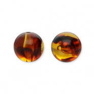 Abalorios acr&iacute;licos 16 mm redondos Naranja marr&oacute;n