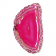 Colgantes de piedra natural &Aacute;gata gota Multicolor rosa-naranja