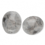 Abalorios acr&iacute;lico &oacute;valo Gris-m&aacute;rmol