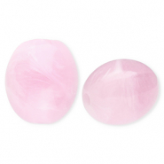Abalorios acr&iacute;lico &oacute;valo Rosa-m&aacute;rmol
