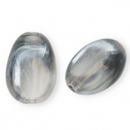 Abalorios acr&iacute;lico &oacute;valo Gris-m&aacute;rmol