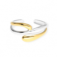 Anillos Acero Inox Plateado-dorado