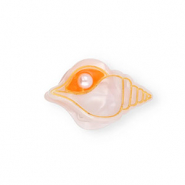 Accesorios pinza para el pelo concha con perla Rosa claro nacarado-naranja-dorado-blanco