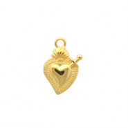 Colgantes met&aacute;licos DQ&reg; coraz&oacute;n Dorado (sin n&iacute;quel)