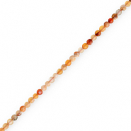 Piedras naturales &Aacute;gata 3mm faceteados Amarillo-rojo multicolor